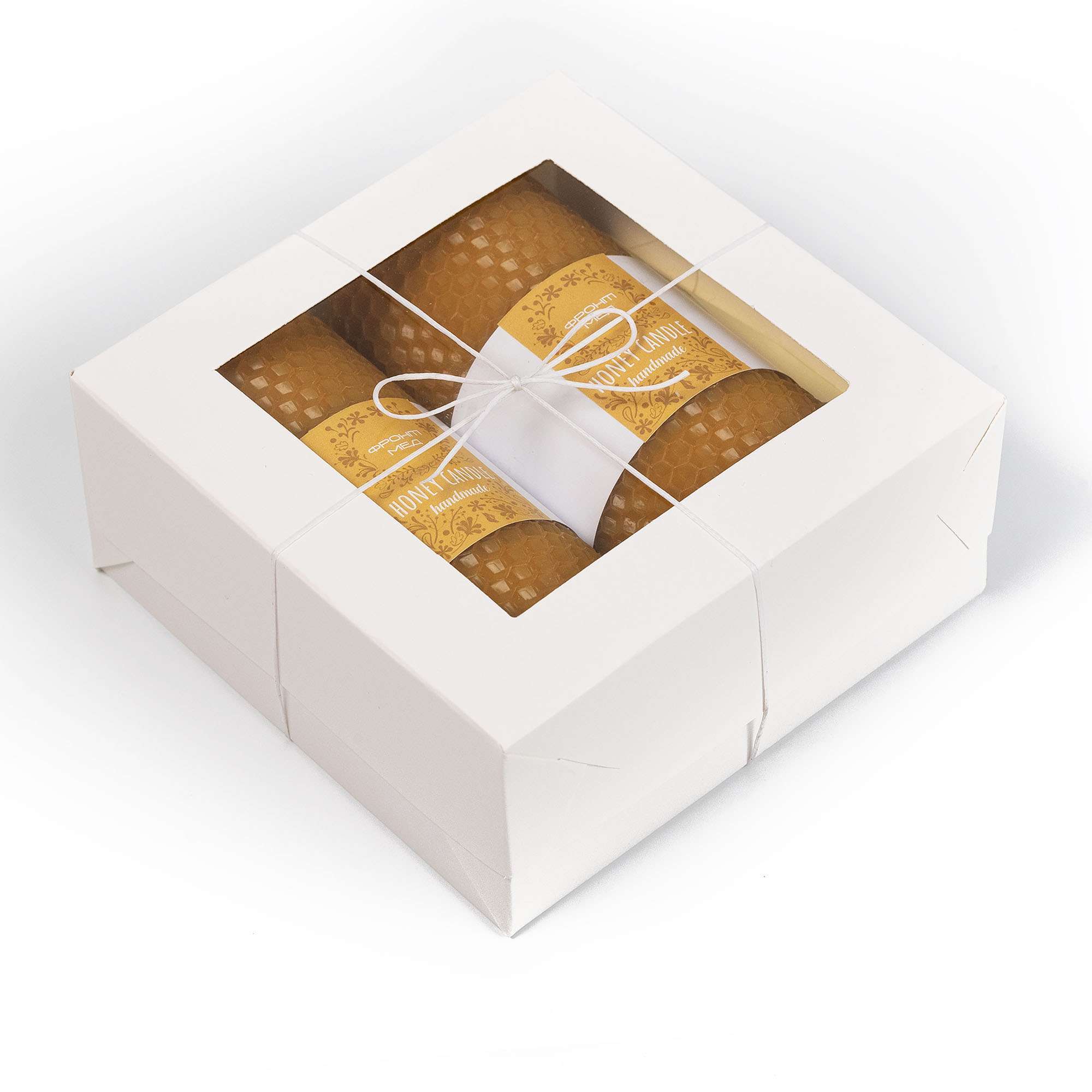 Set of beeswax candles "Harmony", yellow