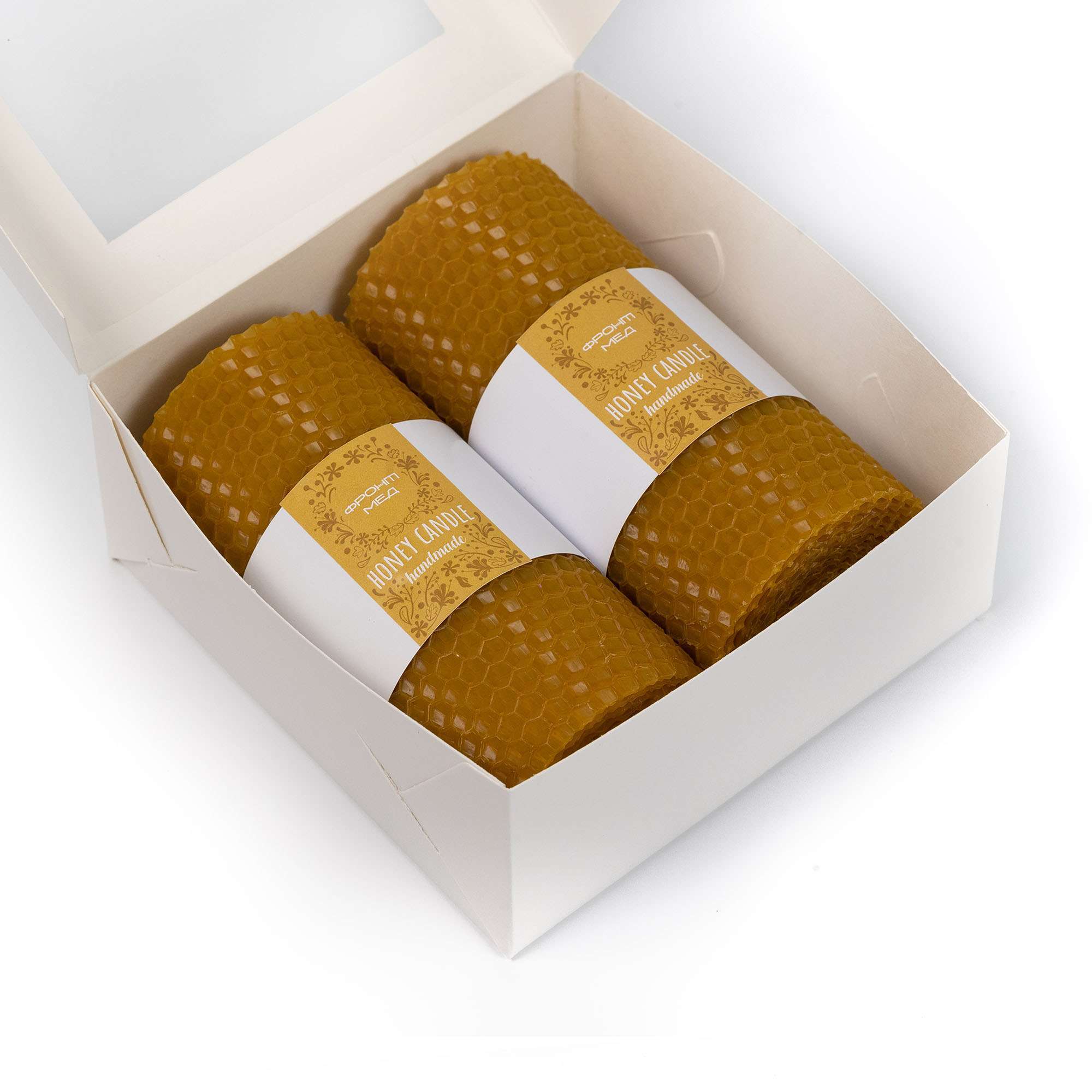 Set of beeswax candles "Harmony", yellow